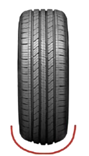 고공기압 마모 (중앙부 편마모)