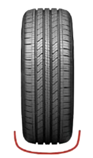 적정 공기압 (균일 마모)